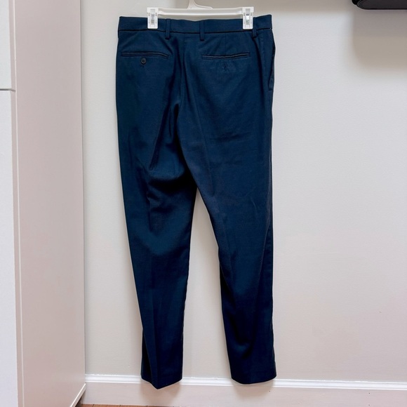 Perry Ellis Modern Fit Trousers Navy Blue Size 33x32 - Picture 2 of 7